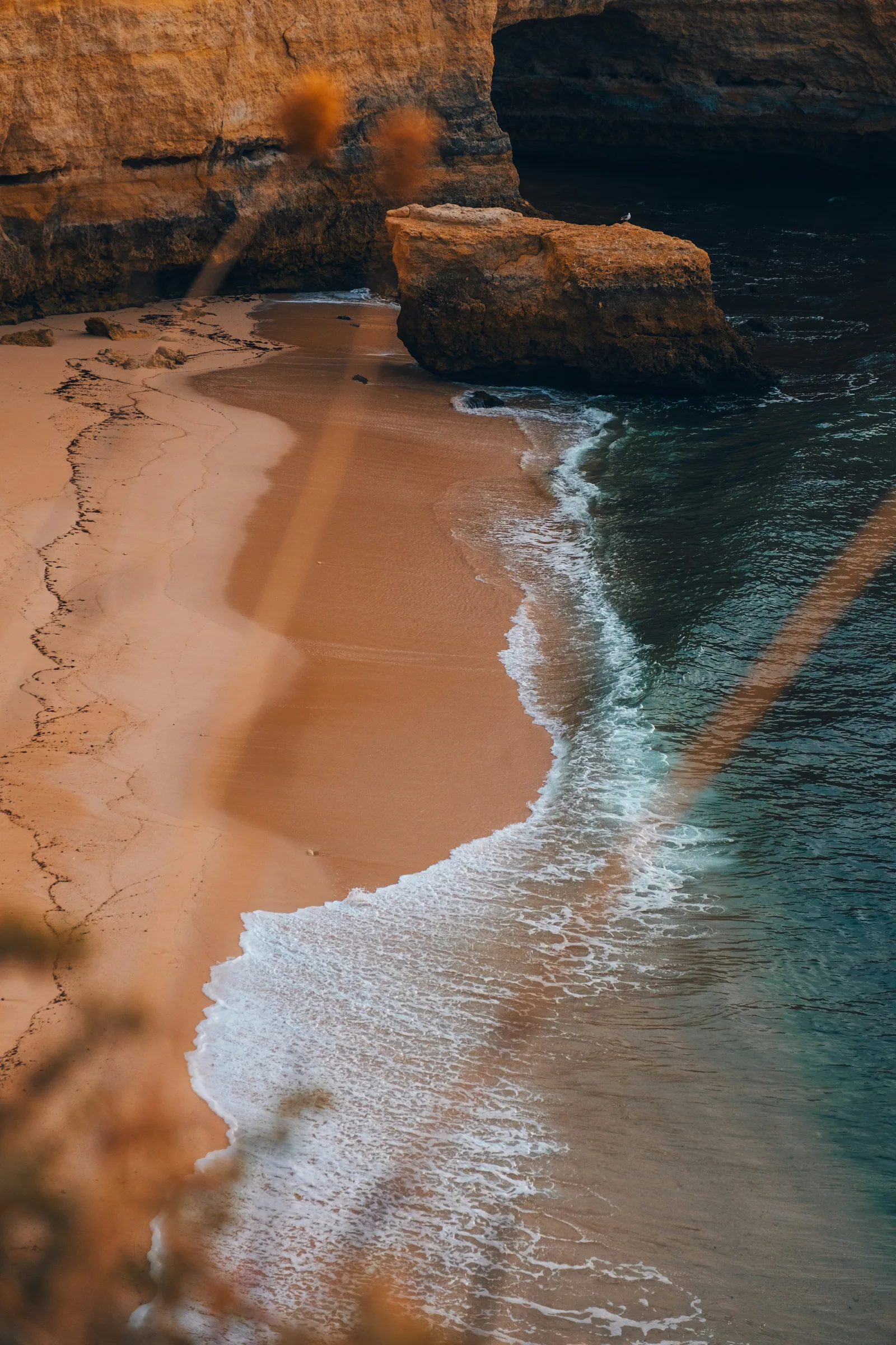 The beach under the cliff