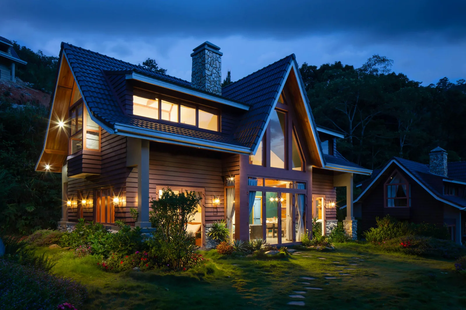 Brown and black wooden house